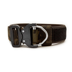 Redline K-9 MaxTac Service ID Collar With Cobra Buckle - Coyote Brown