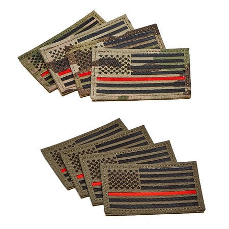 Thin Red Line Flag Patch 3.5"